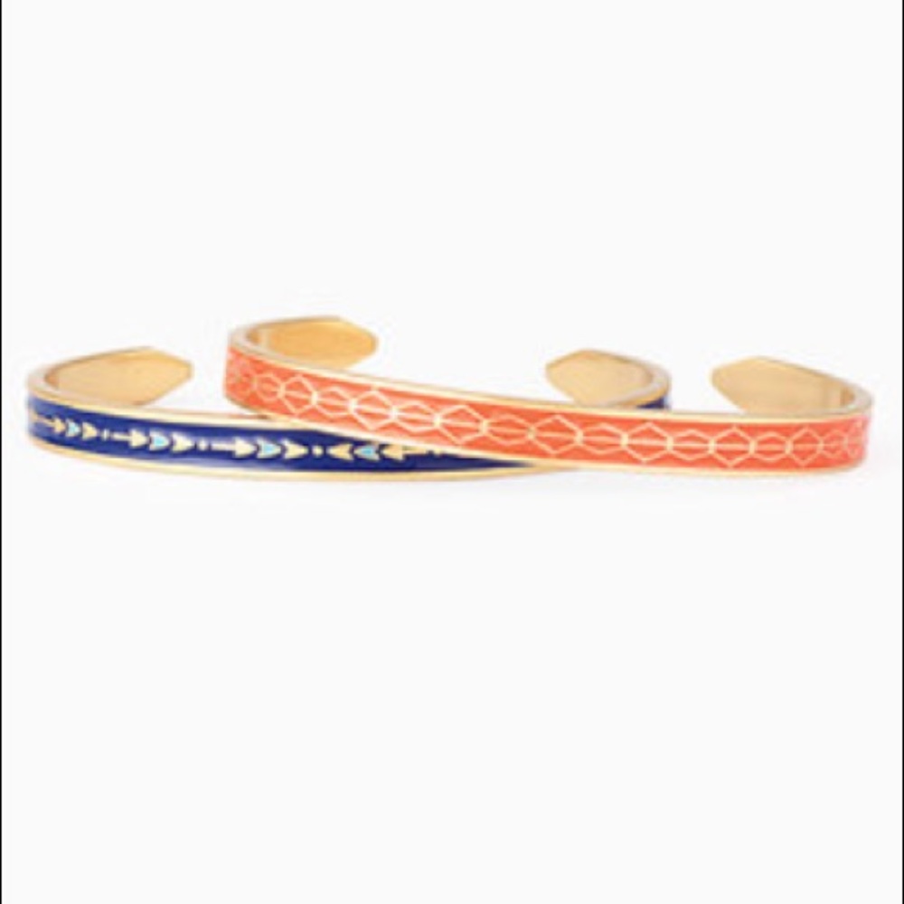 Stella & Dot Manchester Enamel Cuffs